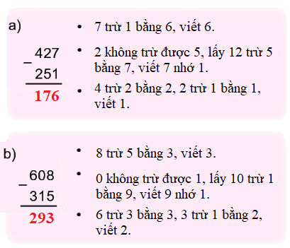 Bài 62. Phép trừ (có nhớ) trong phạm vi 1000 5