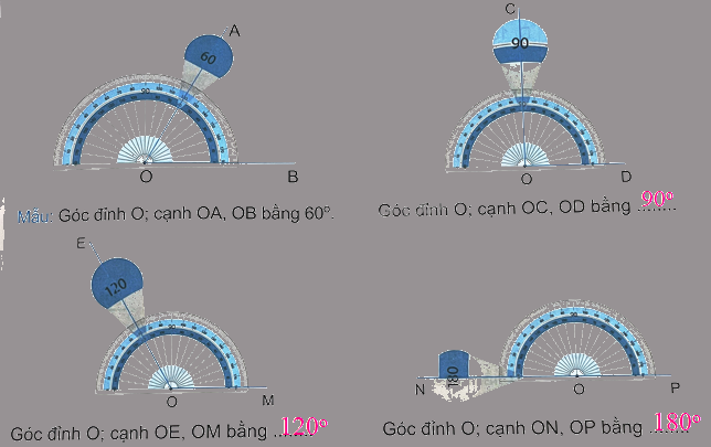 Bài 7. Đo góc, đơn vị đo góc (tiết 1) trang 21 Vở thực hành Toán 4 0 2