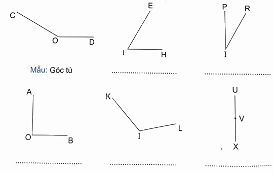 Bài 8. Góc nhọn, góc tù, góc bẹt (tiết 2) trang 24 Vở thực hành Toán 4 0 1