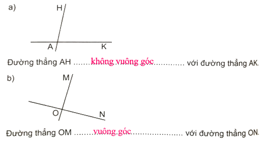 Giải bài 27: Hai đường thẳng vuông góc (tiết 1) trang 94 vở bài tập Toán 4 - Kết nối tri thức với cuộc sống 0 2