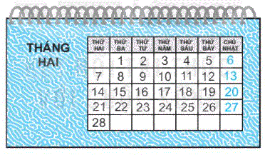 Giải bài 30: Ngày - tháng (tiết 2) trang 112 Vở bài tập toán 2 - Kết nối tri thức với cuộc sống 1 1