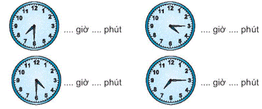 Giải bài 31: Thực hành và trải nghiệm xem đồng hồ, xem lịch (tiết 1) trang 114 Vở bài tập toán 2 - Kết nối tri thức với cuộc sống 2 1