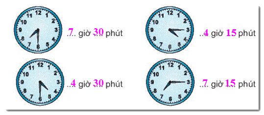 Giải bài 31: Thực hành và trải nghiệm xem đồng hồ, xem lịch (tiết 1) trang 114 Vở bài tập toán 2 - Kết nối tri thức với cuộc sống 2 2
