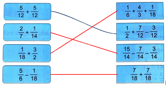 Giải bài 61: Phép trừ phân số (tiết 3) trang 82 vở bài tập Toán 4 - Kết nối tri thức với cuộc sống 3