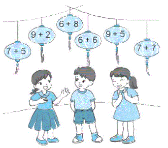 Giải bài 8: Bảng cộng qua 10 (tiết 1) trang 35, 36 vở bài tập toán 2 - Kết nối tri thức với cuộc sống 2 1