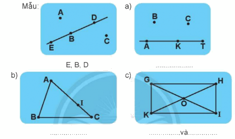 Giải bài: Ba điểm thẳng hàng (trang 55) Vở bài tập toán 2 - Chân trời sáng tạo 0 1