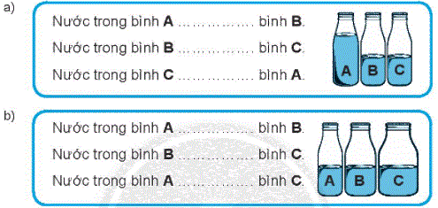 Giải bài: Đựng nhiều nước, đựng ít nước (trang 71) Vở bài tập toán 2 - Chân trời sáng tạo 1
