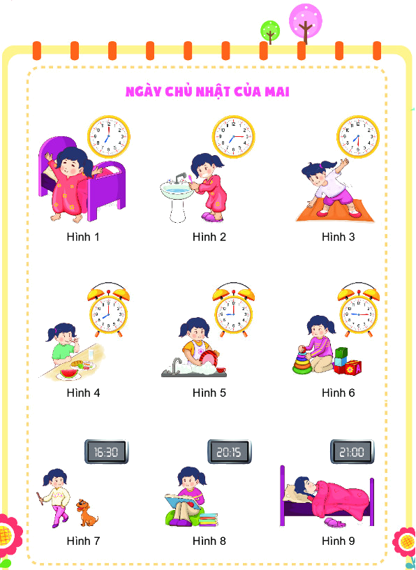 Giờ, phút, xem đồng hồ 2 1