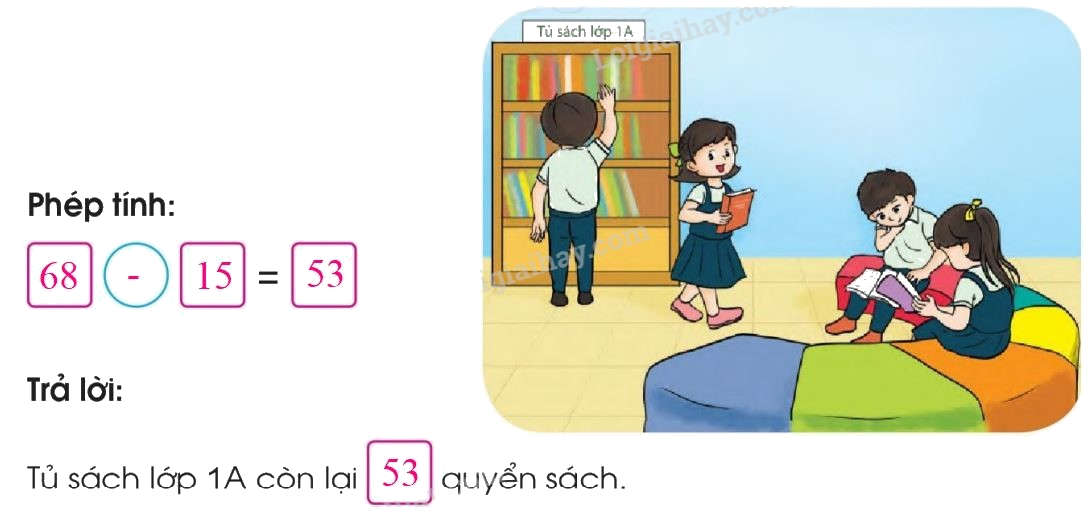 Toán lớp 1 trang 140 - Phép trừ dạng 39-15 - SGK Cánh diều 3 2