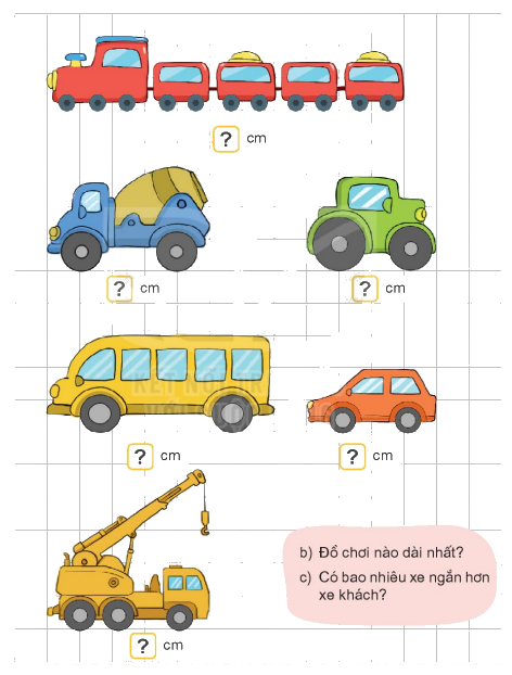 Toán lớp 1 trang 36 - Bài 27: Thực hành ước lượng và đo độ dài - SGK Kết nối tri thức 2 1