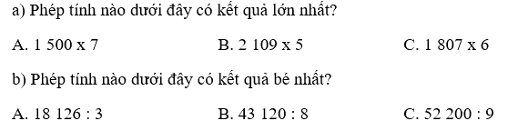 Toán lớp 3 trang 118 - Ôn tập phép nhân, phép chia trong phạm vi 100 000 - SGK Kết nối tri thức 10 1