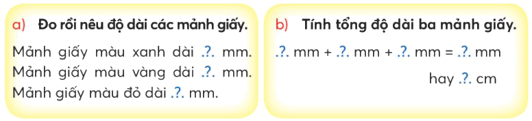 Toán lớp 3 trang 21 - Mi-li-mét - SGK Chân trời sáng tạo 2