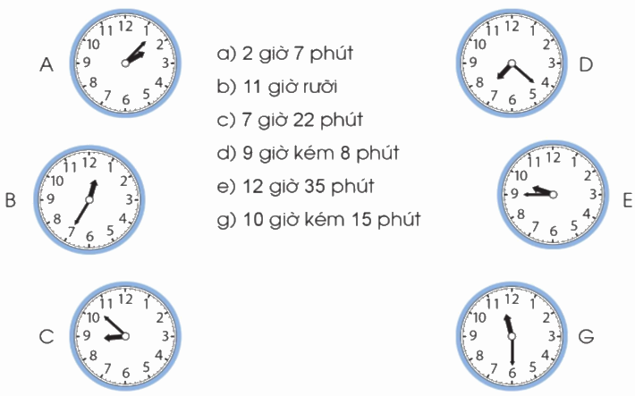 Toán lớp 3 trang 41 - Thực hành xem đồng hồ (tiếp theo) - SGK Cánh diều 1 1