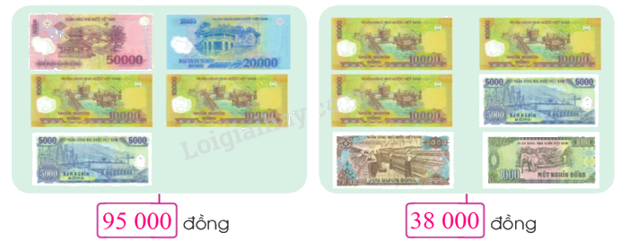 Toán lớp 3 trang 58 - Tiền Việt Nam - SGK Cánh diều 0 2
