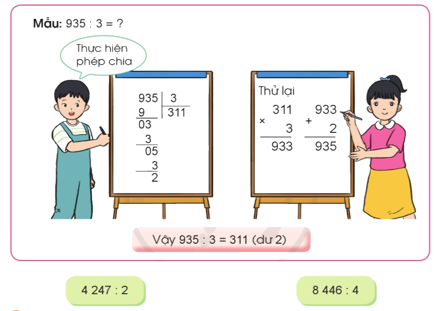 Toán lớp 3 trang 65 - Chia cho số có một chữ số trong phạm vi 100 000 - SGK Cánh diều 1 2