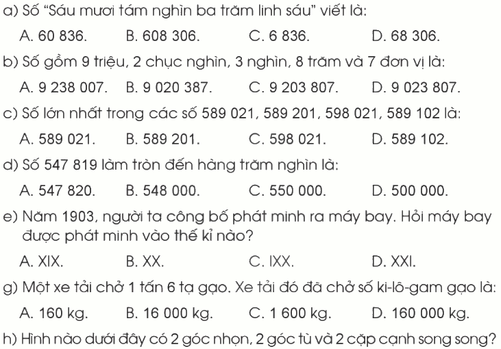 Toán lớp 4 trang 116 - Bài 52: Ôn tập chung - SGK Cánh diều 0 1