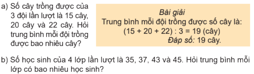 Toán lớp 4 trang 29 - Bài 46: Tìm số trung bình cộng - SGK Kết nối tri thức 1 1