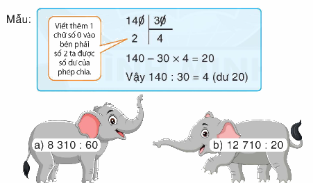 Toán lớp 4 trang 89 - Bài 76: Chia hai số có tận cùng là chữ số 0 - SGK Bình Minh 1 1