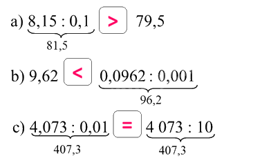 Toán lớp 5 Bài 61. Chia nhẩm một số thập phân cho 0,1; 0,01; 0,001; ... - SGK Bình Minh 1 2